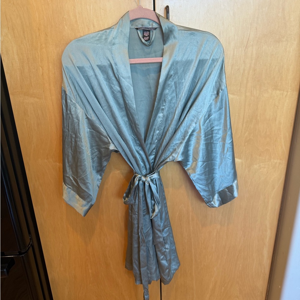 Victoria's Secret Satin Robe - blue